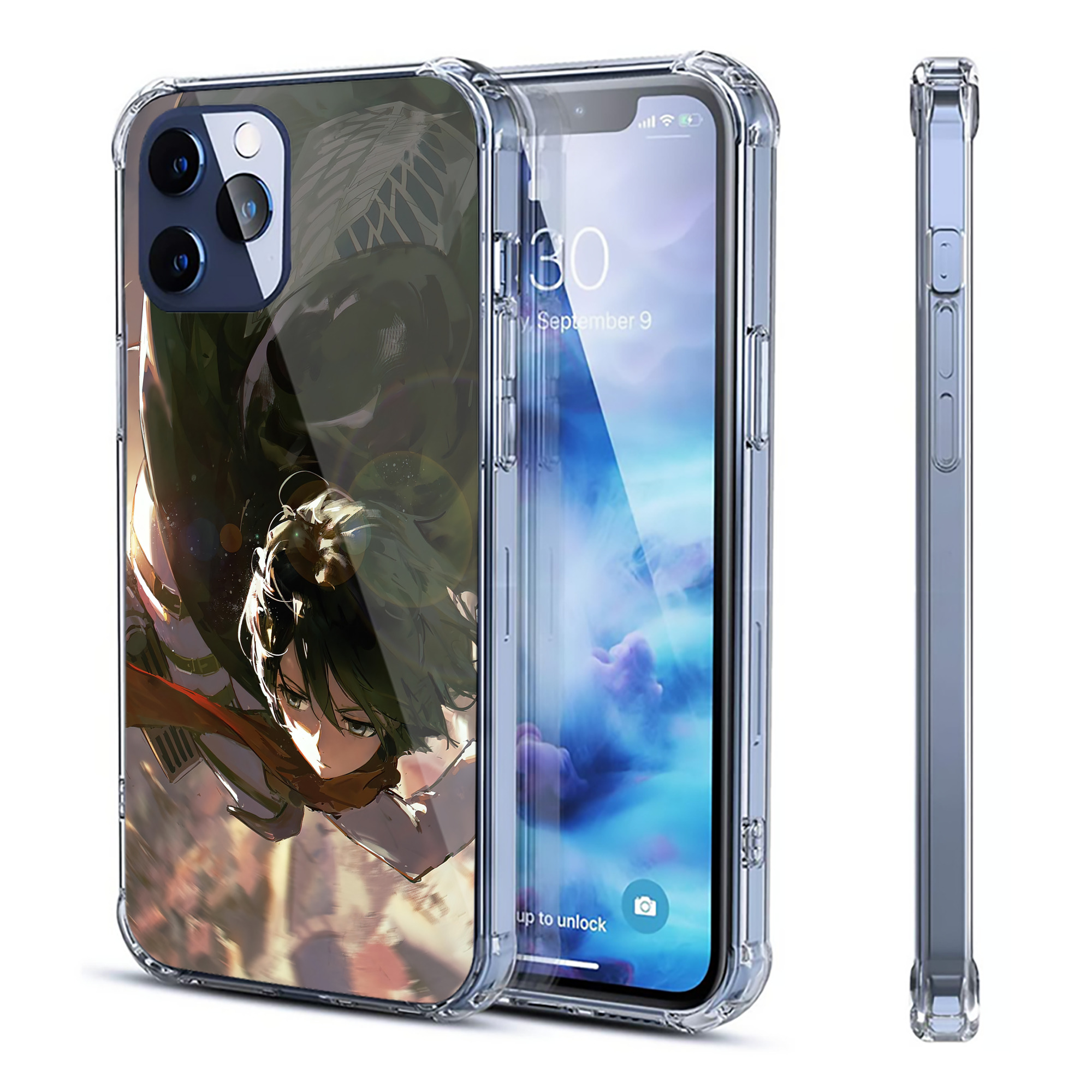 （画像用） 進撃の巨人 Attack on Titan 【iPhone 12シリーズ対応】透明スマホケース（クリアソフトケース）